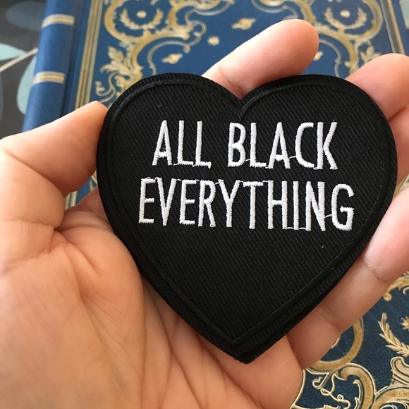 Accessories - 5/$30 New GOTH DARK ACADEMIA patch “Everything Black”